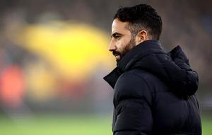 Sebagai catatan, di Liga Premier Inggris 2024/2025 sejak menggantikan Erik ten Hag menangani Manchester United, Ruben Amorim mencatatkan dua kemenangan, sekali hasil imbang, dan empat kekalahan dari tujuh pertandingan. (HENRY NICHOLLS/AFP)