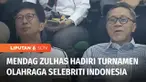 Raffi Ahmad-Desta menang melawan Rezky Aditya-Tanta Ginting dalam Final Turnamen Olahraga Selebriti Indonesia, TOSI 2023. Menteri Perdagangan Zulkifli Hasan yang turut hadir berharap, turnamen olahraga yang diadakan dalam rangkaian ulang tahun SCTV i...