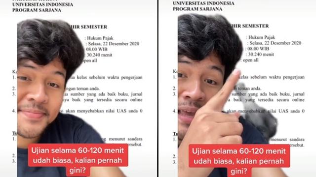 Perlihatkan Soal UAS, Waktu Pengerjaan Ujian Ini Bikin Warganet Salah Fokus