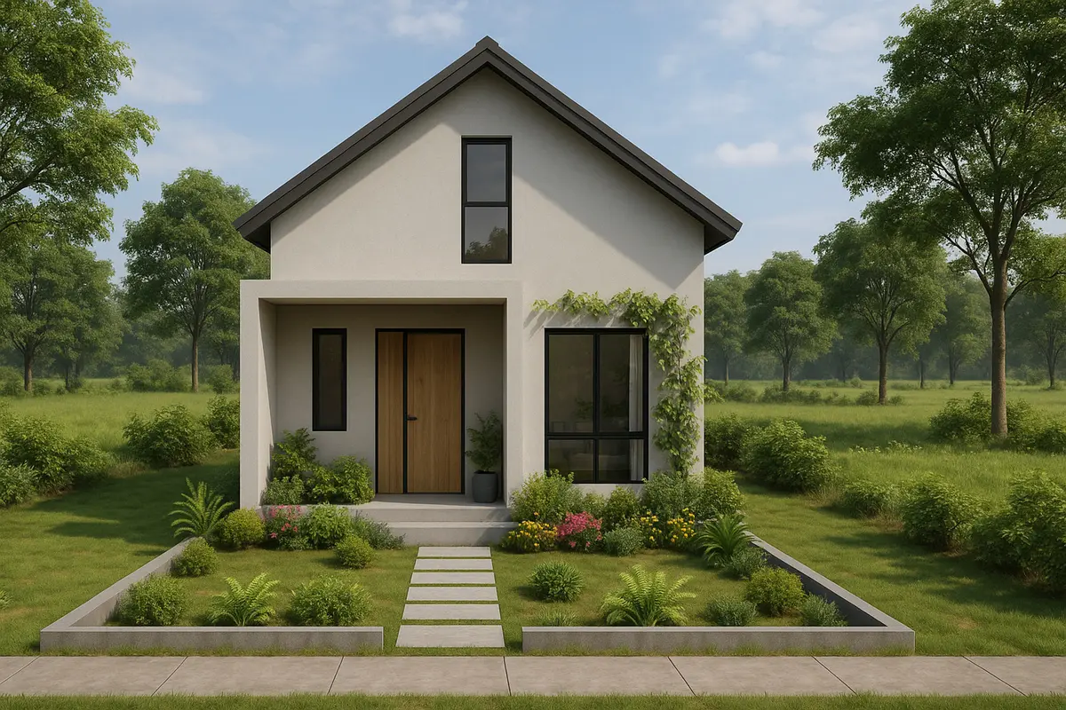Gambar Rumah Sederhana Ukuran 6x9 di Kampung, Desain Mezanine dan Asri untuk Budget Terbatas