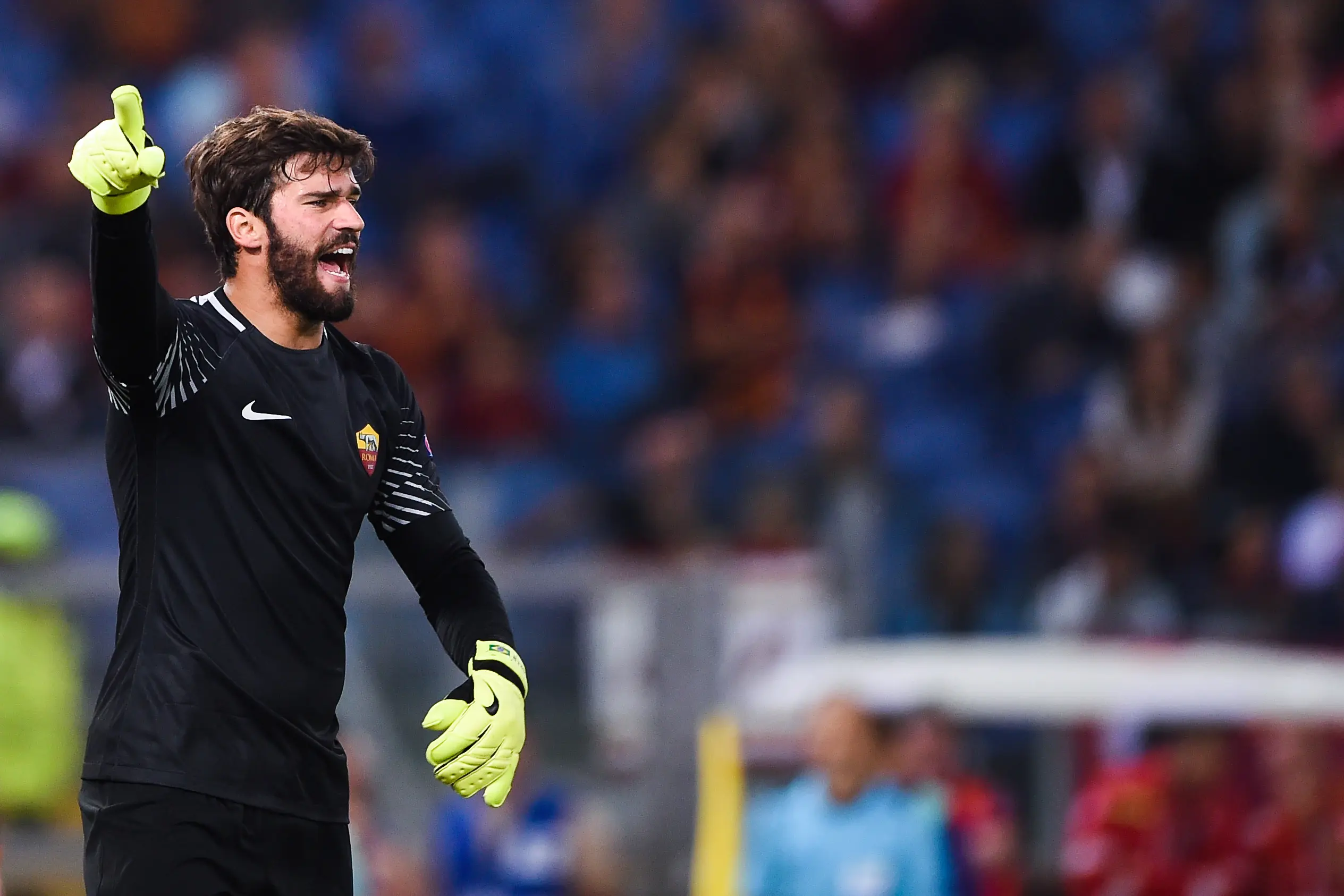 Kiper AS Roma, Alisson Becker (Filippo MONTEFORTE / AFP)