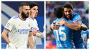 Karim Benzema dan Luis Suarez masing-masing mencetak 1 gol untuk timnya dalam kemenangan identik 3-0 atas lawan-lawannya di Liga panyol, Sabtu (19/2/2022). Real Madrid membungkam Alaves untuk tetap di puncak, Atletico Madrid membekap Osasuna untuk amankan posisi 4. (Kolase AFP dan AP)