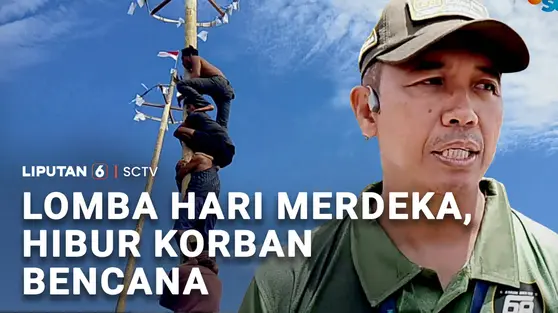 Keseruan Lomba Hari Merdeka untuk Menghibur Korban Bencana
