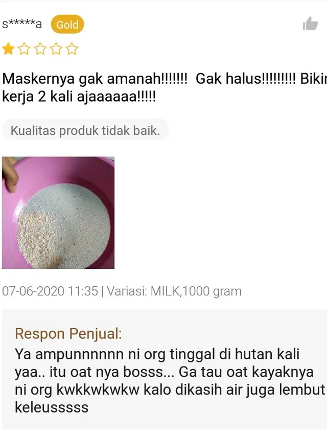 7 Balasan Penjual di Testimoni Toko Online Ini Bikin Geleng Kepala