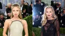 Kate Moss dan Lila Moss tampil kontras di Met Gala 2026. Kate Moss terlihat berani dengan sheer lace gown dari Saint Laurent, sementara Lila Moss kenakan gaun bertekstur dari Conner Ives ]Photo by Dimitrios Kambouris / GETTY IMAGES NORTH AMERICA / Getty Images via AFP] [Photo by Jamie McCarthy / GETTY IMAGES NORTH AMERICA / Getty Images via AFP]