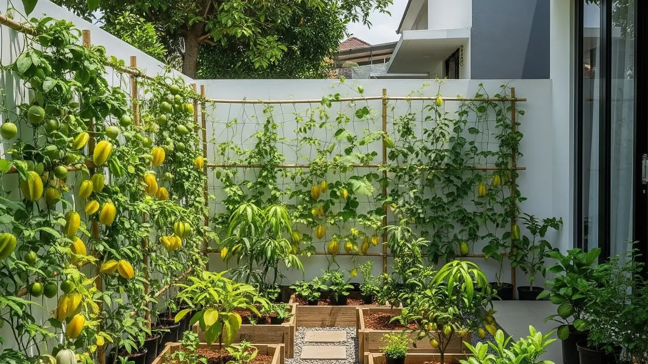 9 Ide Kebun Buah Mini Belakang Rumah Model Urban Farming Modern, Taman Estetis Penuh Hasil