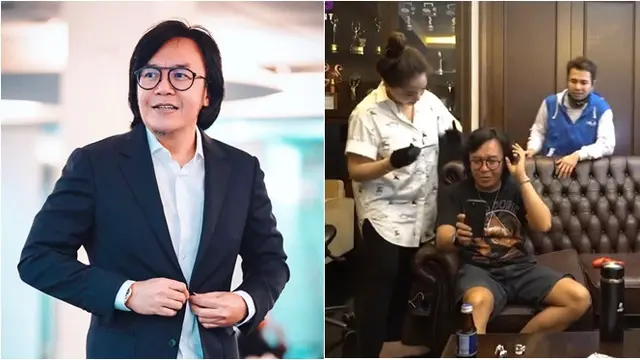 Potret rambut Ari Lasso di Curly oleh Nagita Slavina