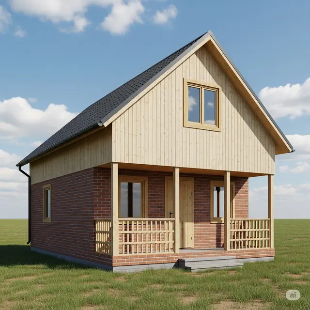 Rumah Setengah Tembok + Kayu