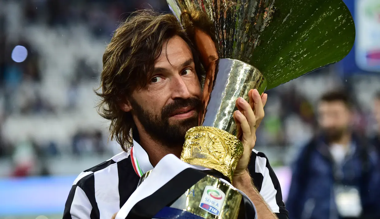 Pemain berjuluk Il Metronome itu sempat memperkuat tiga kesebelasan besar Italia, Inter Milan, AC Milan dan Juventus.(AFP/ Guiseppe Cacace)
