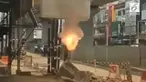 Habel Galian PLN di Jalan Panglima Polim Raya Jaksel terbakar disertai letupan, kondisi ini membuat warga di sekitar lokasi resah