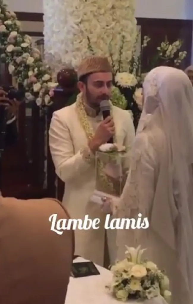 Pernikahan Irvan Farhad dan Hamidah (Instagram/Lambe Lamis)