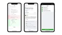 Tampilan antarmuka aplikasi GitHub di iOS. Kredit: Tech Crunch