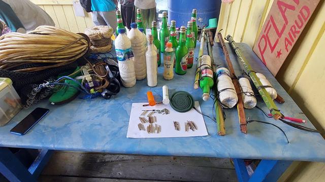 Ilustrasi bom ikan atau bondet