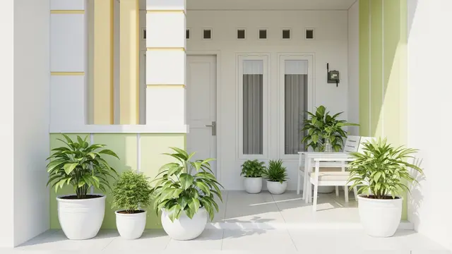 Cara Menata Teras Depan Rumah Sempit agar Terlihat Luas dan Rapi Tanpa Renovasi Besar/ Ilustrasi AI