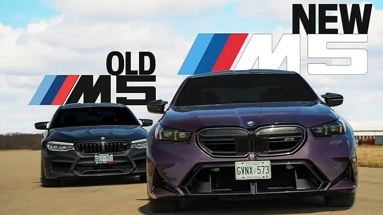 BMW  M5 generasi terbaru (G90) diadu langsung dengan pendahulunya F90 (BMW)