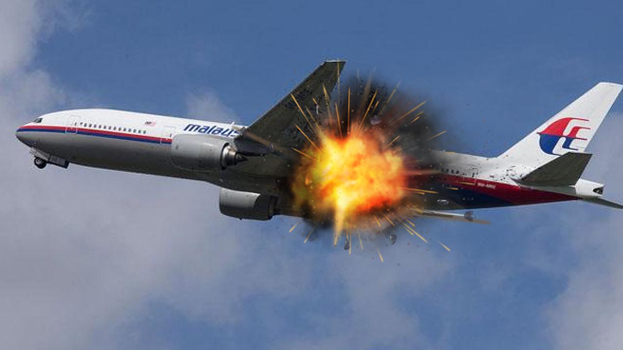 Ilustrasi MH17 terbakar