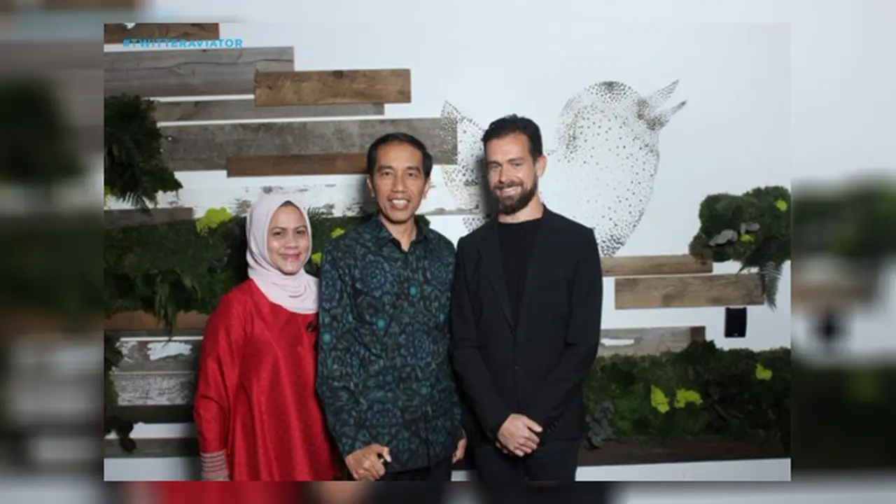 Jokowi, Iriana, CEO Twitter Jack Dorsey