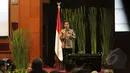 Presiden Joko Widodo membuka Rapat pimpinan (Rapim) TNI-Polri di Gedung Perguruan Tinggi Ilmu Kepolisian (PTIK)‎, Jakarta, Selasa (3/3/2015). Rapim TNI-Polri mengambil tema Sinergitas TNI-Polri Penggerak Revolusi Mental. (Liputan6.com/Faizal Fanani)
