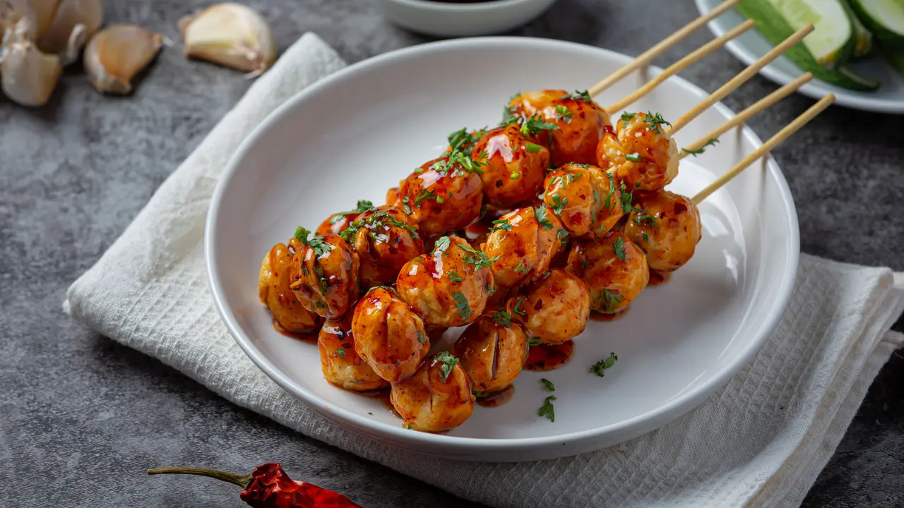 resep sate bakso ikan