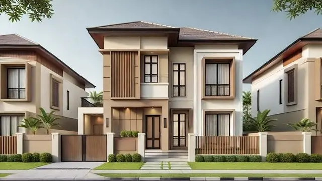Rumah dengan Warna Cat Coklat Prestige Brown