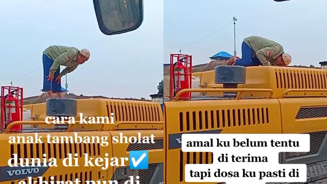 Salat di atas kendaraan alat berat