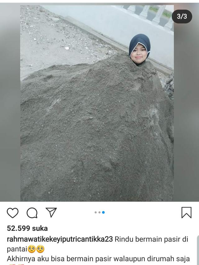 Unggahan Rahmawati Kekeyi. (Foto: Instagram @rahmawatikekeyiputricantikka23)