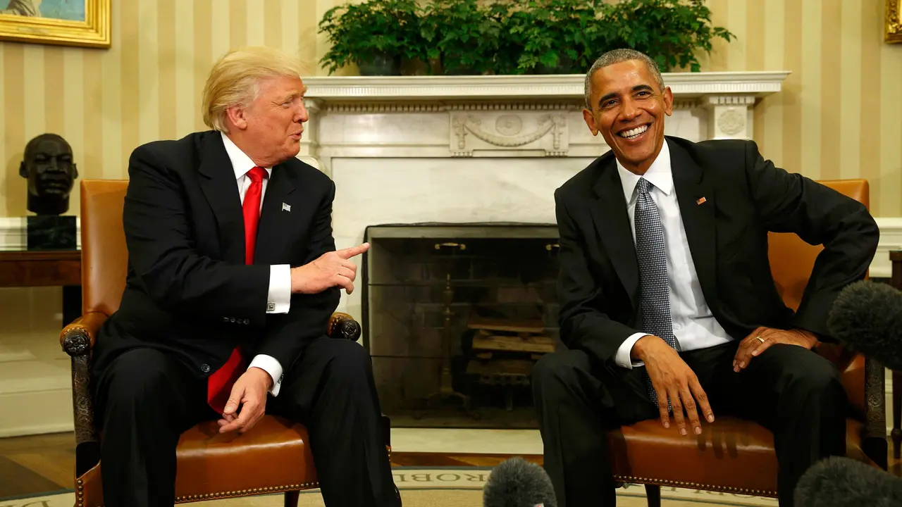 20161110- Gaya Donald Trump Saat Bertemu Obama di Gedung Putih-Reuters