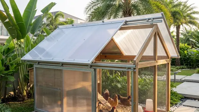 Kandang dengan Sliding Roof