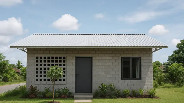 Desain Rumah Minimalis dari Batako dan Baja Ringan yang Kokoh & Murah/Ilustrasi AI