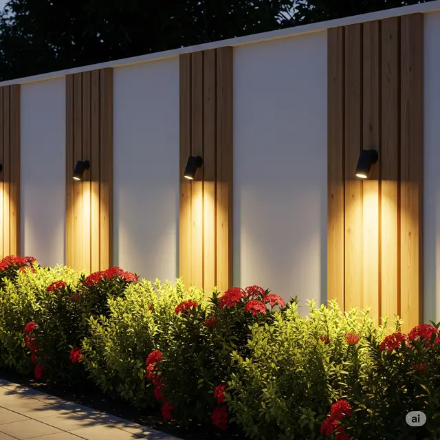 Desain Tembok Taman Belakang Rumah yang Menarik.