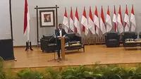 Bakal Calon Presiden (Bacapres) Koalisi Perubahan Anies Rasyid Baswedan menghadiri kuliah kebangsaan yang digelar di Universitas Indonesia (UI), Selasa (29/8/2023) (Nur Habibie/Merdeka.com)