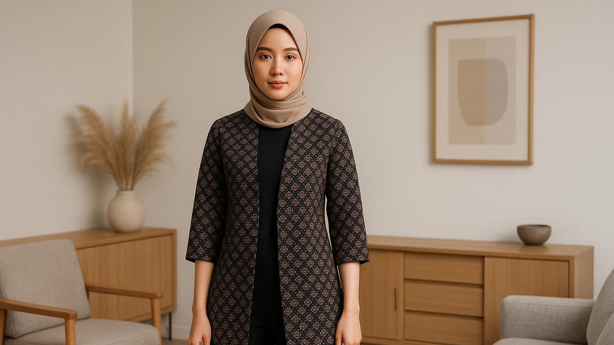 7 Outer Batik Lengan Panjang Kekinian, Cocok untuk Kondangan Hingga ke Kantor