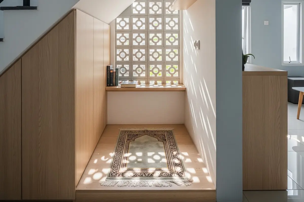 9 Desain Mushola Rumah Kecil dengan Roaster untuk Pencahayaan Alami yang Nyaman