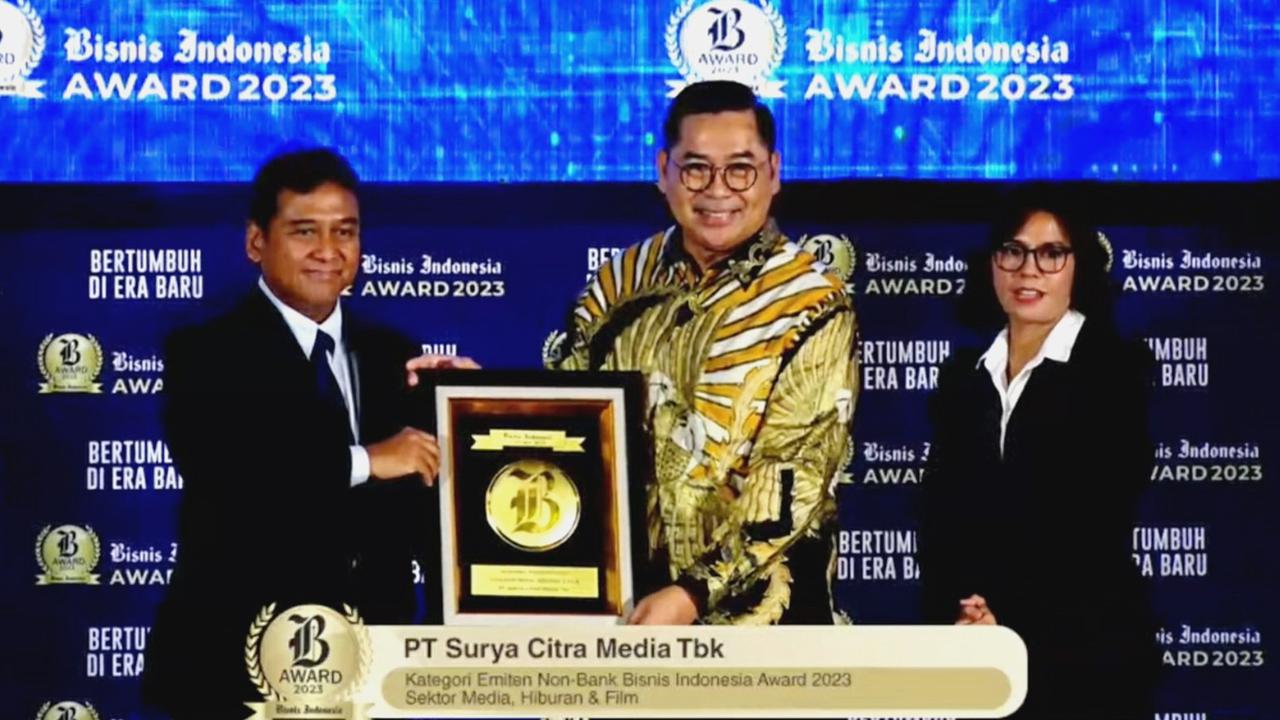 PT Surya Citra Media Televisi Tbk (SCM) kembali meraih penghargaan dalam ajang Bisnis Indonesia Award (BIA) 2023
