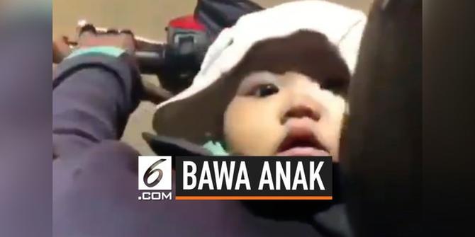 VIDEO: Sedih! Driver Ojol Bawa Bayi saat Antar Penumpang