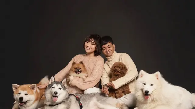Potret Prewedding Reza Arap dan Wendy Bersama Anjing Lucu dan Menggemaskan