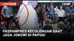 Paspampres Panik Jokowi Dikalungkan Pedagang di Papua