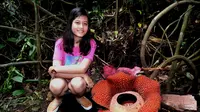 Rafflesia Arnoldii mekar sempurna di Bengkulu memasuki awal tahun 2017 (Liputan6.com/Yuliardi Hardjo)