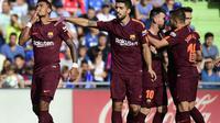Barcelona menang 2-1 atas Getafe pada pekan keempat La Liga Spanyol, di Coliseum Alfonso Perez, Sabtu (16/9/2017). (AFP/PIERRE-PHILIPPE MARCOU)