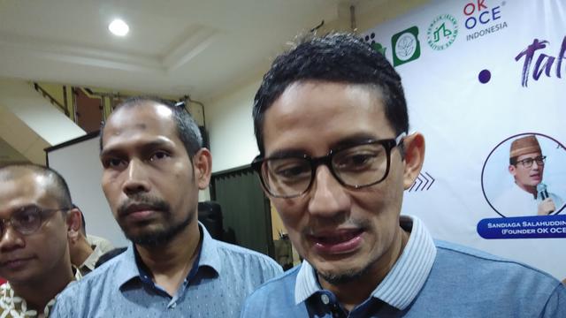 Cawapres Nomor Urut 02 Sandiaga Uno Saat Mengunjungi asjid Raya Palapa Baitus Salam, Pasar Minggu, Jakarta Selatan, Sabtu (25/5/2019). (Foto: Liputan6.com/Ady Anugrahadi)