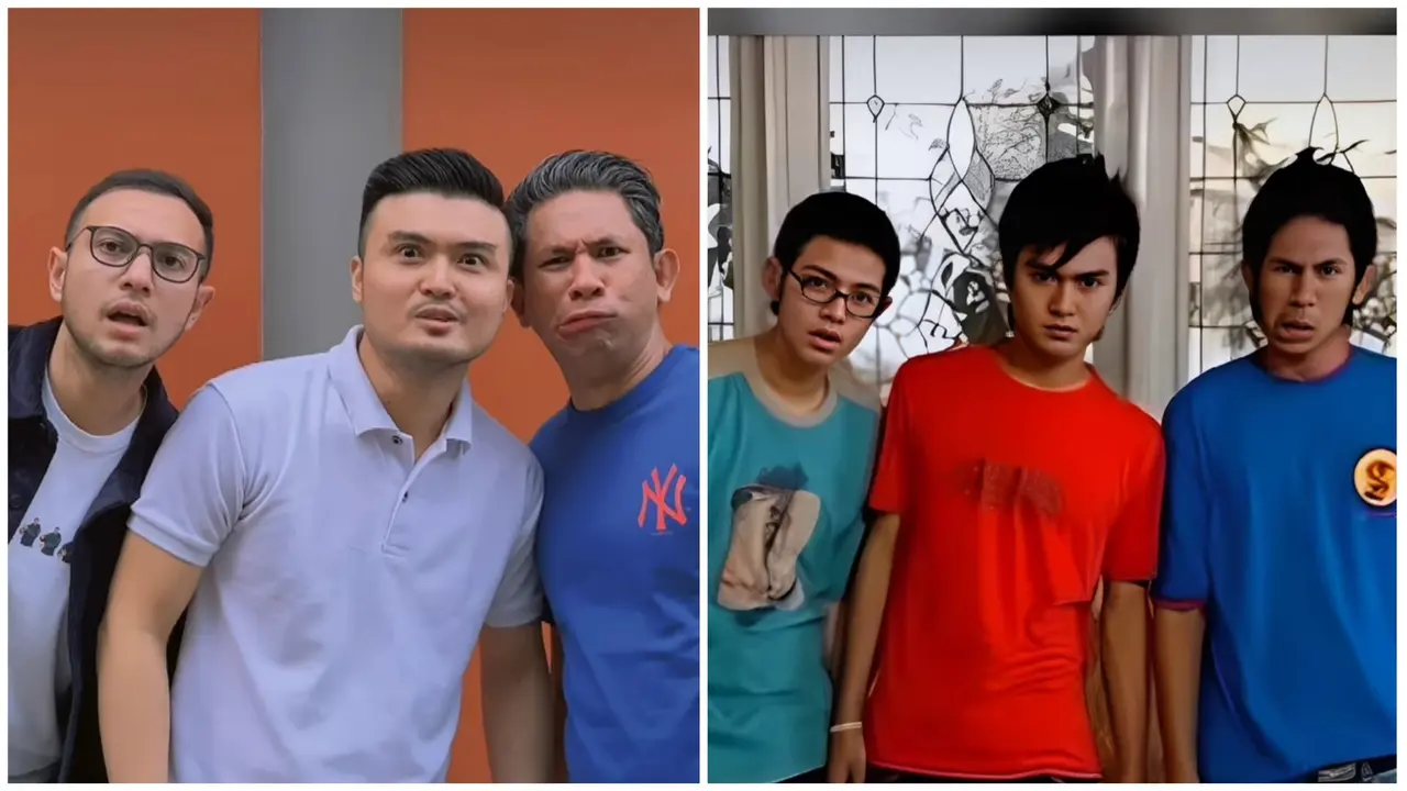 Reuni bintang sinetron Inikah Rasanya yakni Gilbert Marciano, Rifky Balweel dan Aji Yusman (Foto: instagram gilbertmarciano)