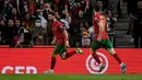 Bruno Fernandes. Pada putaran final Piala Dunia 2022, Grup H dihuni oleh Portugal, Ghana, Uruguay dan Korea Selatan. Gelandang serang Portugal berusia 27 tahun, Bruno Fernandes menjadi pemain dengan nilai pasar tertinggi dari seluruh pemain di Grup H dengan nilai 85 juta Euro atau hampir setara Rp1,3 triliun, mengalahkan rekannya Cristiano Ronaldo yang hanya memiliki nilai pasar senilai 30 juta euro. Bersama Timnas Portugal ia telah mengoleksi 46 caps dengan torehan 8 gol dan 7 assist sejak melakukan debut pada 10 November 2017. (AFP/Miguel Riopa)