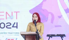 Ketua Periska Kideco Pratika Ariawan dalam sambutannya di Kideco Woman Empowerment Day 2024. Foto: KIdeco