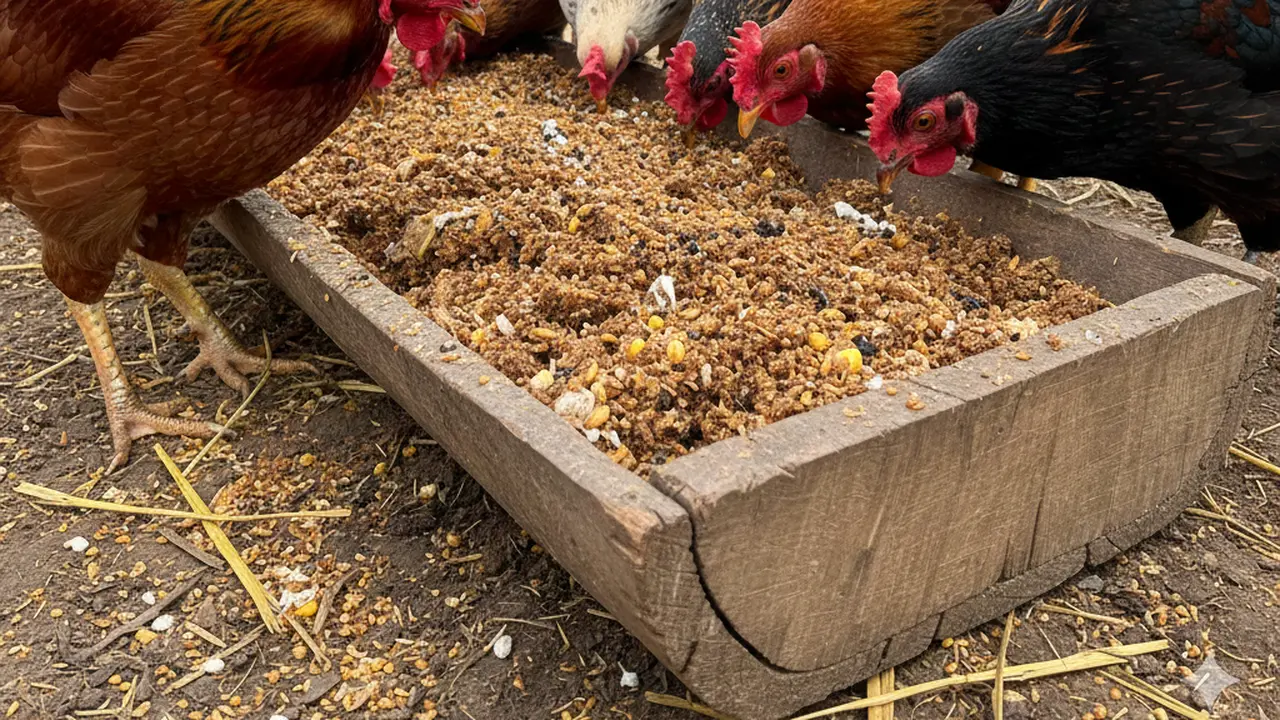 Racikan Pakan Ayam Kampung dari Bahan Dapur yang Mudah Ditemukan(Foto: Gemini AI)