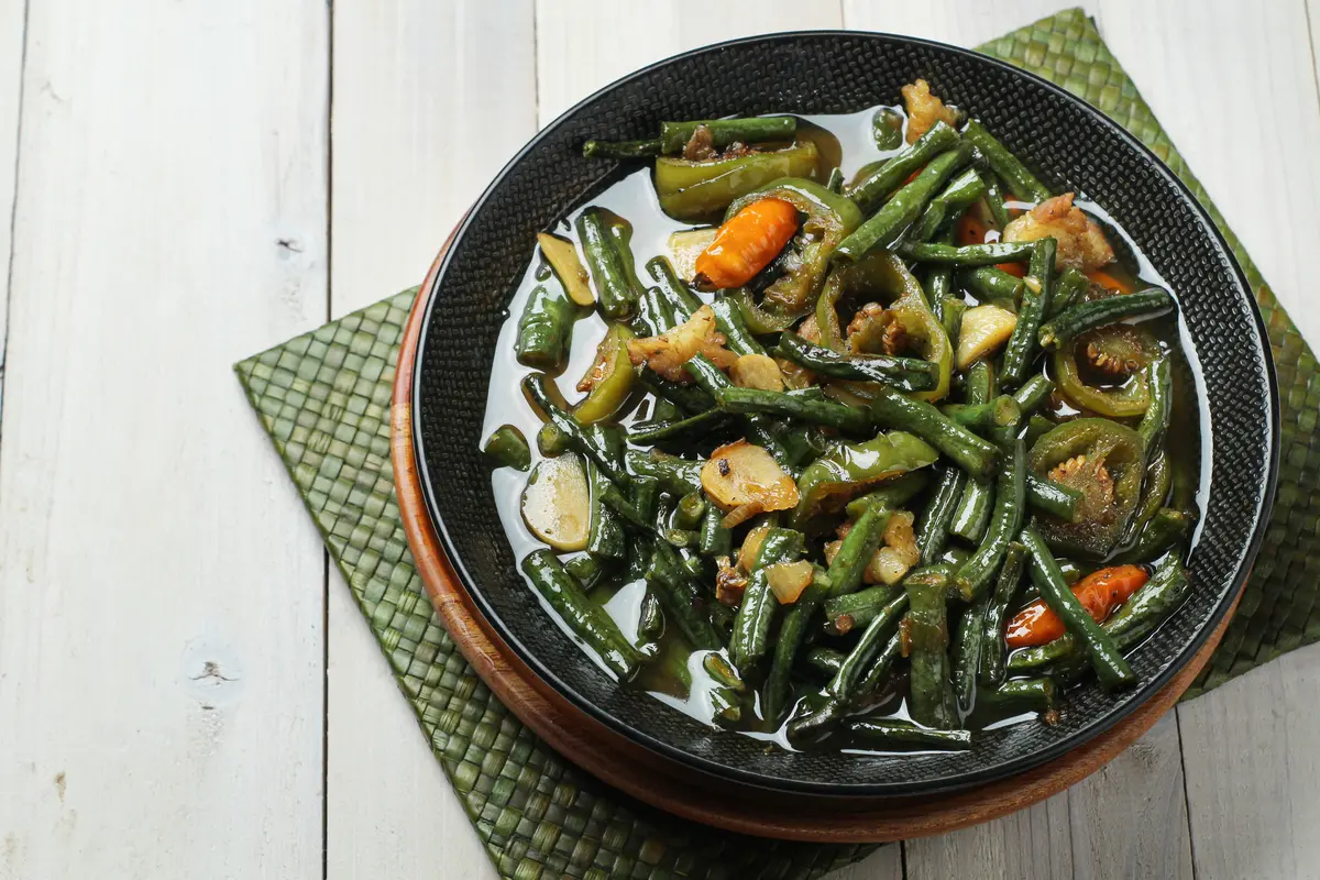 kacang panjang bawang