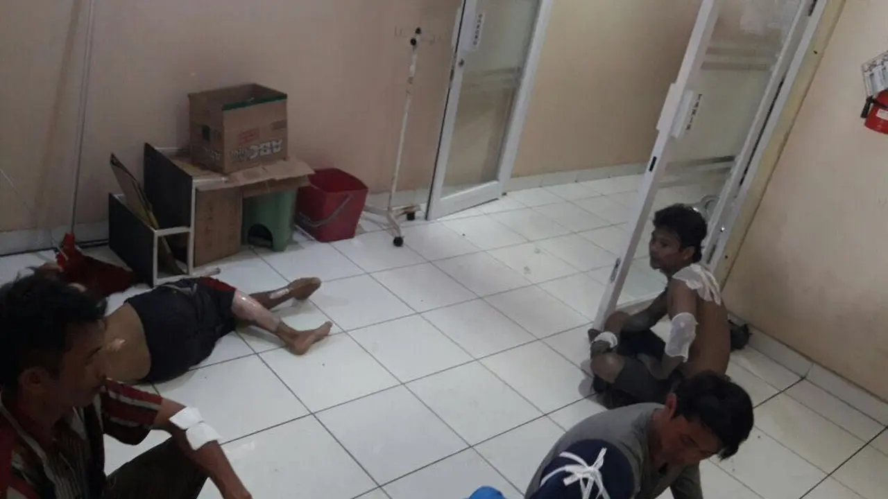 Korban kebakaran gudang kembang api di Tangerang