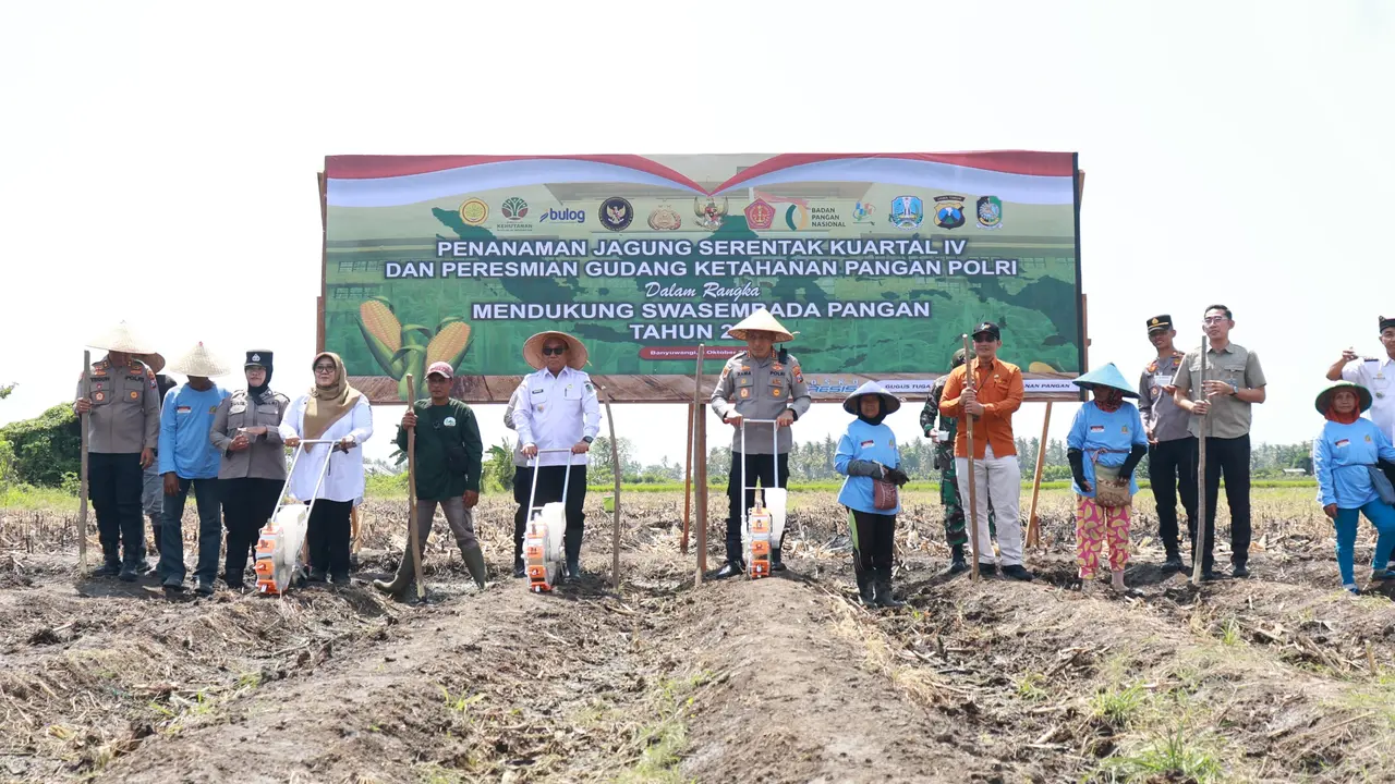 Produksi Capai 199 Ribu Ton, Tanam Jagung Serentak Kembali Digelar Pemkab Banyuwangi untuk Dukung Swasembada Pangan