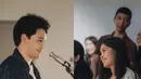 Momen romantis Gregoria yang dilamar Mikha dengan menggelar mini concert. Keduanya kompak mengenakan busana nuansa monokrom. [@mikha97/@gregoriamrska].