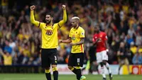 Watford mengalahkan Manchester United, 2-1, pada laga Premier League di Vicarage Road, Watford, Minggu (18/9/2016). (AFP/Adrian Dennis)