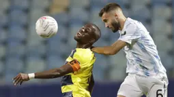 Tim Tango berhasil menang dengan skor telak tiga gol tanpa balas atas Ekuador. (Foto:AP/Andre Penner)